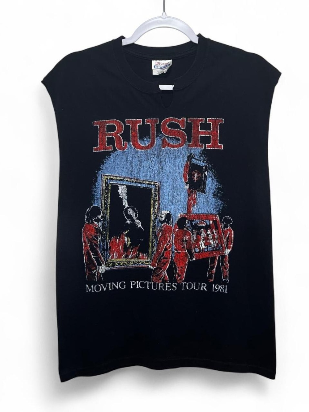Rush Moving Pictures Tour 1981 Black Graphic Tank Top